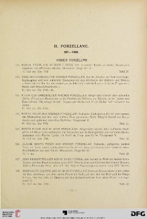 II. Porzellane (Nr. 521-1000)