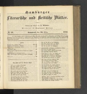No. 25. 26. März 1853