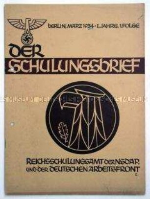 Monatsheft zur Schulung von NSDAP-Funktionären