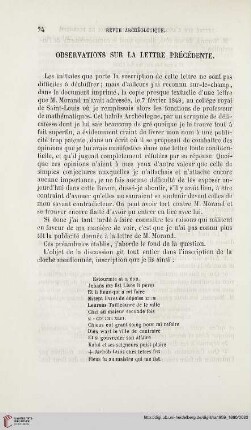 16: Observations sur la lettre précédente