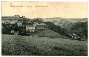 Grünhainichen. Blick auf Grünhainichen u. ins Flöhatal