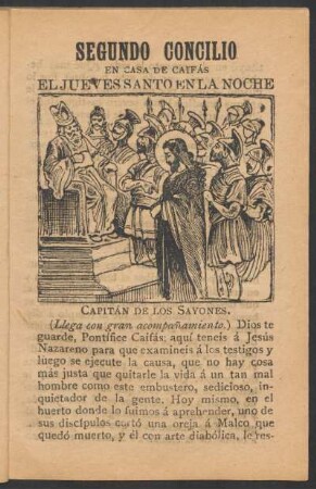Segundo concilio : en casa de Caifás el jueves santo en la noche