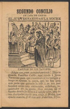 Segundo concilio : en casa de Caifás el jueves santo en la noche