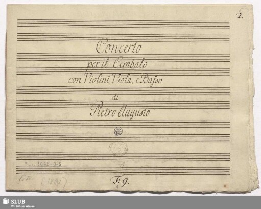 Concertos - Mus.3065-O-6 : cemb, strings : B|b