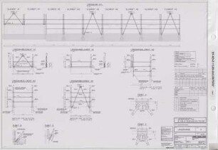 Liegeboxenstall ST-KB-Z-15.00+2x3,50/75/22° (Konstruktionsplan Längswände / Plan 2/2)