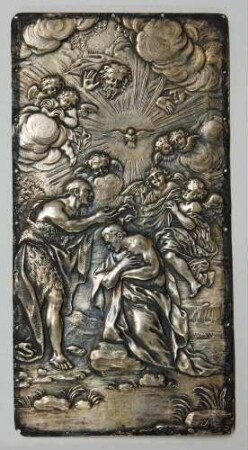 Reliefplatte mit Darstellung der Taufe Christi