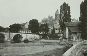 Wetzlar, Stadtansicht : Wetzlar. Stadtansicht. Teilansicht mit Lahnbrücke, Altstadt und Dom