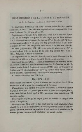 ETUDE GÉOMÉTRIQUE SUR LA CISSOIDE ET LA STROPHOIDE.