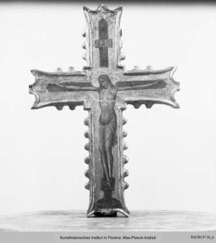 Doppelseitig bemaltes Kreuz : Christus am Kreuz (Rückseite?)