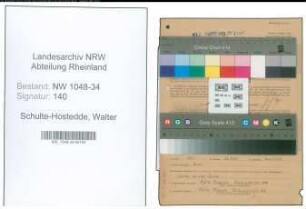 Entnazifizierung Walter Schulte-Hostedde , geb. 13.03.1897 (Zahnarzt)