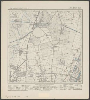 Topographische Karte von Bayern 1:25 000, 668. Schleißheim