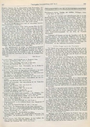 458-461 [Rezension] Heidegger, Martin, Vorträge und Aufsätze