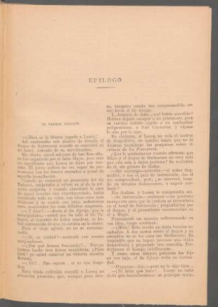 Epílogo : El primer triunfo