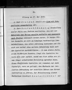 Sitzung am 27. Mai 1924.