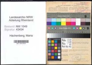 Entnazifizierung Maria Hachenberg , geb. 18.01.1907 (Sekretaerin)