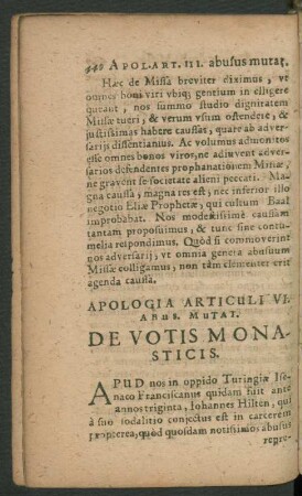 De Votis Monasticis.