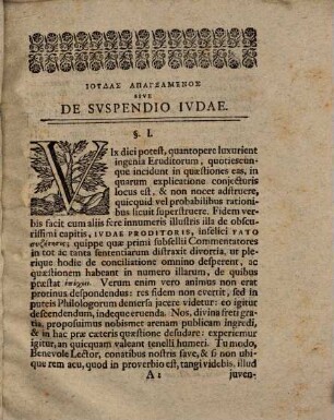 Georgii Goezii ... dissertatio exegetica de suspendio Iudae, oder: Der sich selbst erhenckende Judas