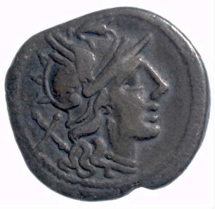 Münze, Denar, 189 - 180 v. Chr.