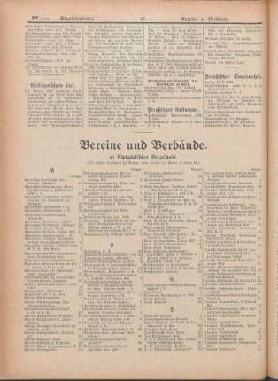 Vereine und Verbände.
