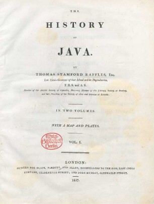 Vol. 1: The History Of Java