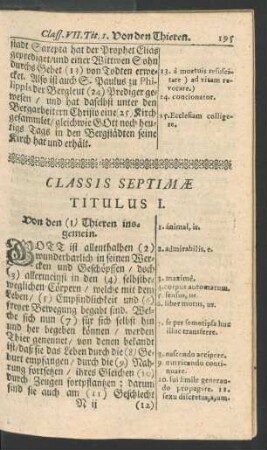 Classis septimae.