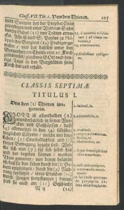 Classis septimae.