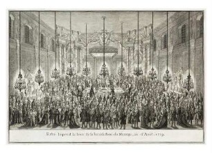 Öffentliches Hochzeitsmahl im Theatersaal der Favorita 1719