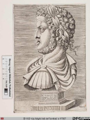 Bildnis ROM: Mark Aurel, 16. römischer Kaiser 161-180 (eig. Marcus Aurelius Antoninus)
