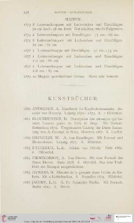 Kunstbücher (Nr. 1880 - 1909)