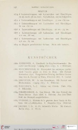 Kunstbücher (Nr. 1880 - 1909)