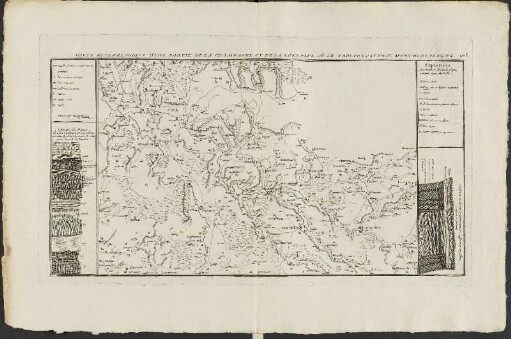 Carte Minéralogique D'Une Partie De La Champagne Et De La Lorraine Où Se Trouvent Stenay Montmedy, Longwy.