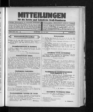 Jahrgang 1930, Hamburg, den 22. Juni, Nummer 25