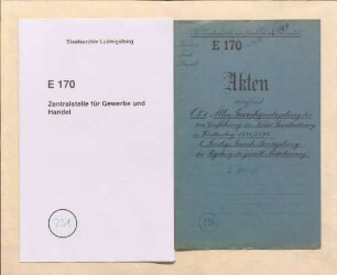 Regelung der gewerblichen Niederlassung (mit Nebenakten, insbes. Drucksachen)