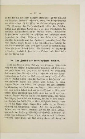 10. Der Zerfall des karolingischen Reiches