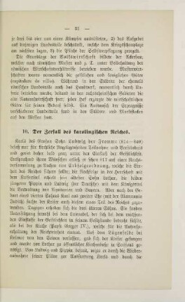 10. Der Zerfall des karolingischen Reiches