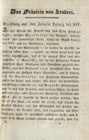 Das Fräulein von Scuderi