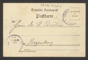 Brief von Otto Appel an Hermann Poeverlein
