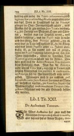 Tit. XXI. De Auctoritate Tutorum.