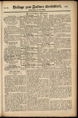 Zweite Ausgabe vom Donnerstag, den 23. März 1899.