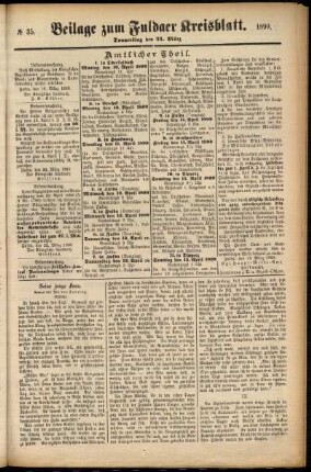 Zweite Ausgabe vom Donnerstag, den 23. März 1899.