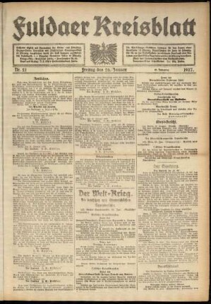 Ausgabe vom Freitag, den 26. Januar 1917.