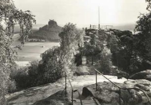 Sächsische Schweiz. Zirkelstein. Ansicht von der Kaiserkrone