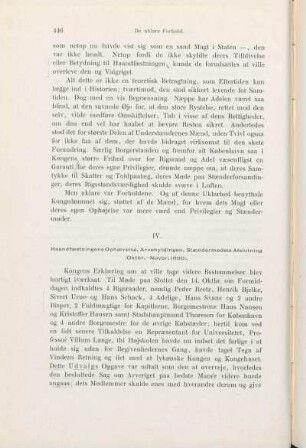 IV. Haandfæstningens Ophævelse, Arvehyldingen, Stændermødets Afslutning (Oktbr.-Novbr. 1160).