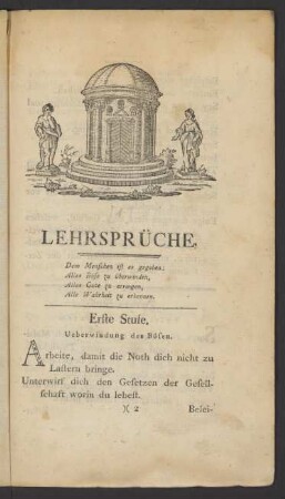 Erste Stufe. Ueberwindung des Bösen.