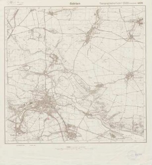 4435 Eisleben, Topographische Karte 1:25000 (4cm - Karte)