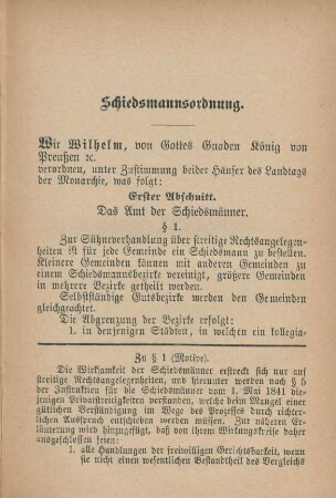 Schiedsmannsordnung.