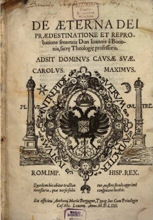Joannis a Bononia De aeterna Dei praedestinatione et reprobatione sententia