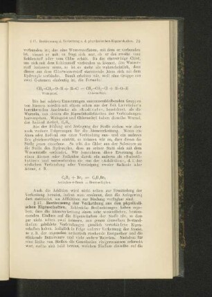 § 47. Bestimmung der Verkettung aus den physikalischen Eigenschaften.