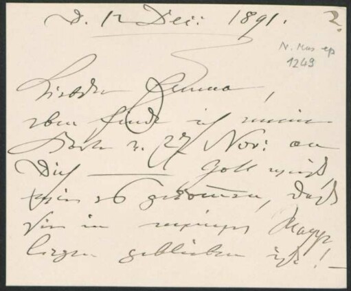 Brief an Emma Preusser : 12.12.1891