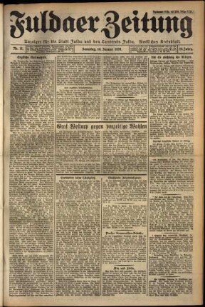 Ausgabe vom Samstag, den 14. Januar 1928.